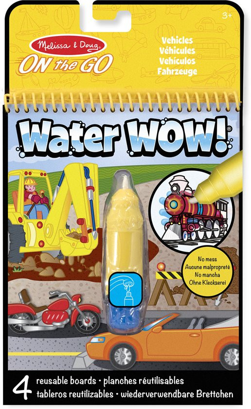 Melissa & Doug Water Wow! Herbruikbare Waterverf - Voertuigen