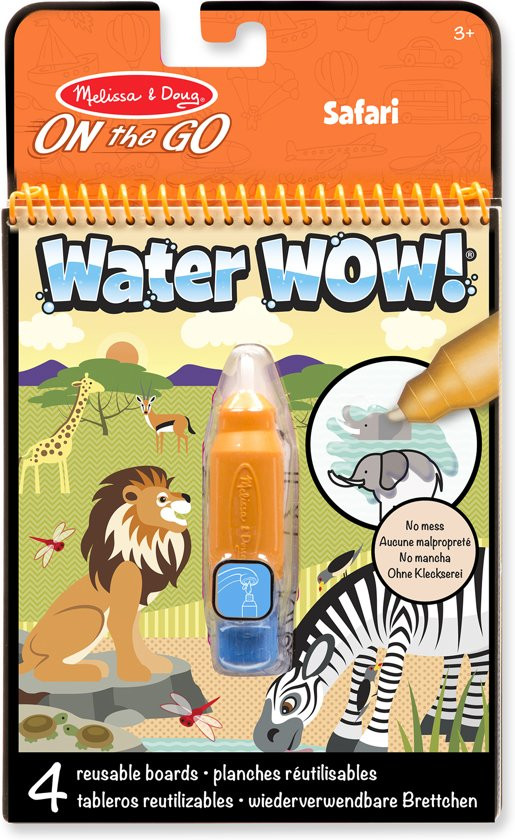 Melissa & Doug - Water Wow! Herbruikbare Waterverf - Safari