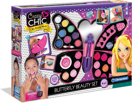 Clementoni - Butterfly Make-Up Set 4 in 1