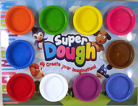 Super Dough 10 Potjes Kleuren Klei