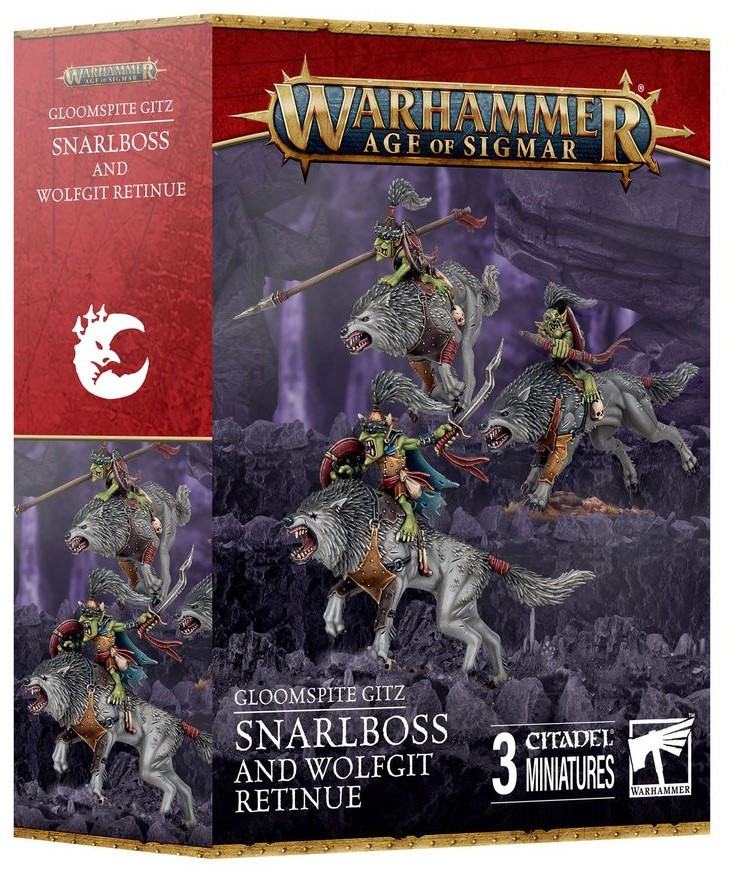 Warhammer Age of Sigmar - Gloomspite Gitz - Snarlboss and Wolfgit Retinue (89-98)