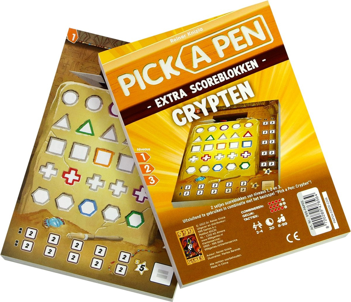 999 Games - Pick a Pen Crypten - Extra Scoreblokken - Dobbelspel