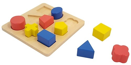Houten Vormen en kleuren Sorteer puzzelplank (9)