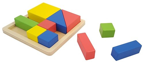 Houten Kubusvormen Sorteer puzzelplank (10)