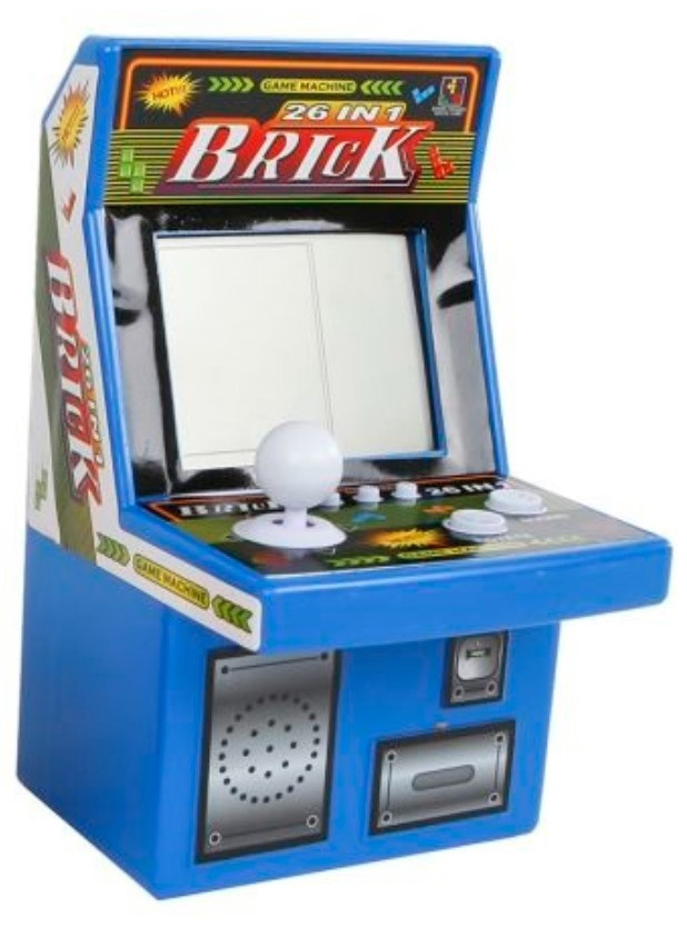 Brickgame retro 26 spellen - 9x8,5x15cm - blauw