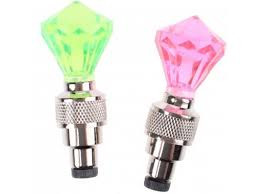Fietsventiel Verlichting Dobbelsteentje Roze/Groen