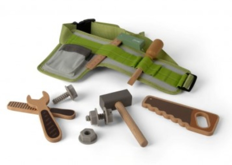 Dantoy - Gereeedschapsgordel met houten gereedschap 11-delig in doos