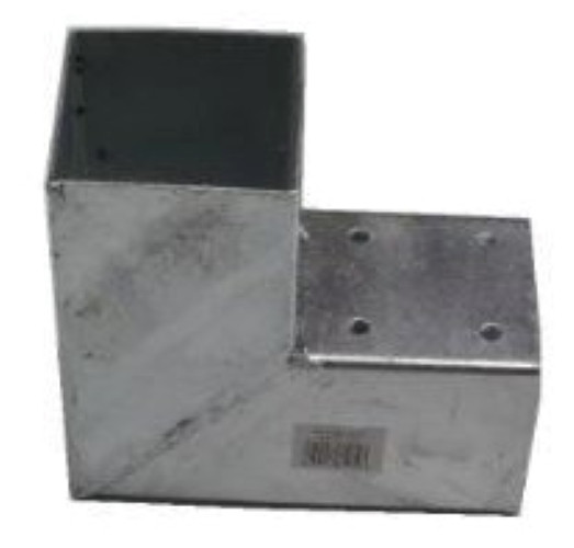 Hoekverbinding voor Vierkante Houten Palen 70x70mm - Vuurverzinkt (dikte 1,8mm)
