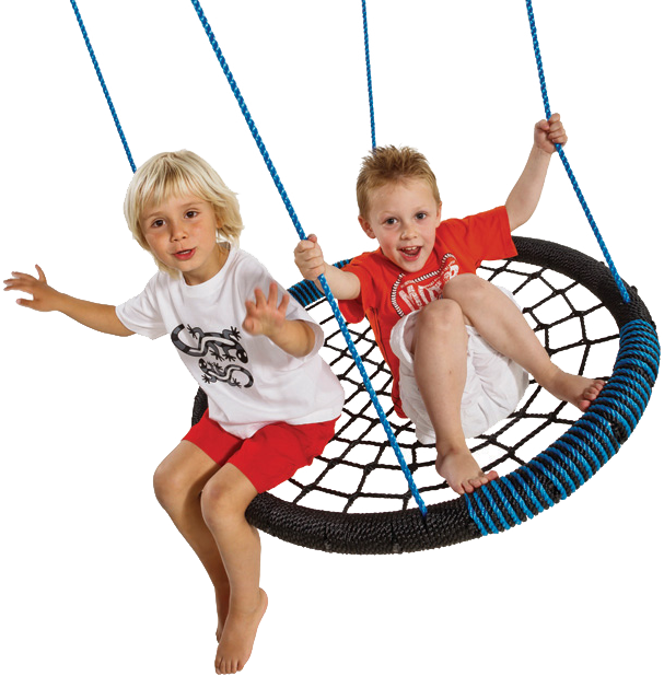 KBT Nestschommel Ovaal Zwart en Blauw