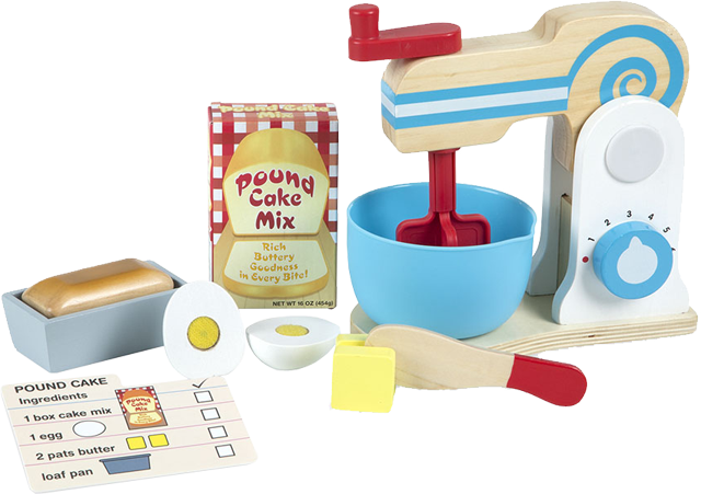 Melissa & Doug - Houten Make a cake Mixer Set