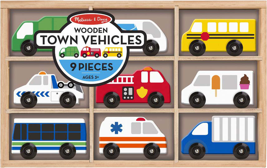 Melissa & Doug - Set Houten Stadsauto's