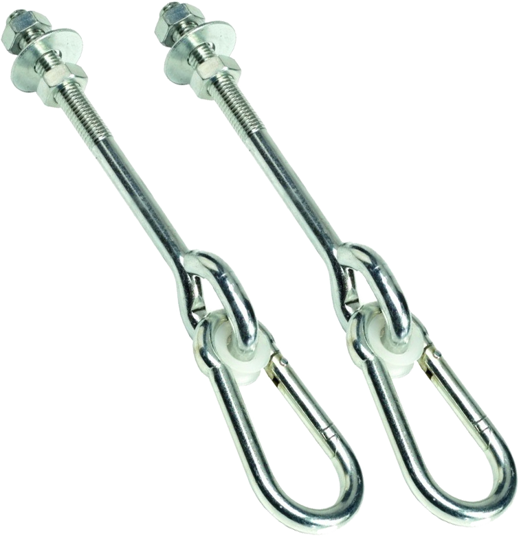 KBT Schommelhaak Model O 12 cm met Karabijnhaak - Set van 2 stuks