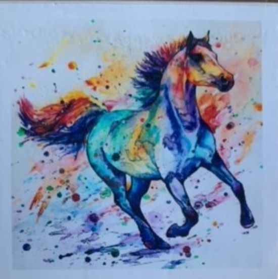 Diamond Painting - (30x30cm) - kleurrijk paard