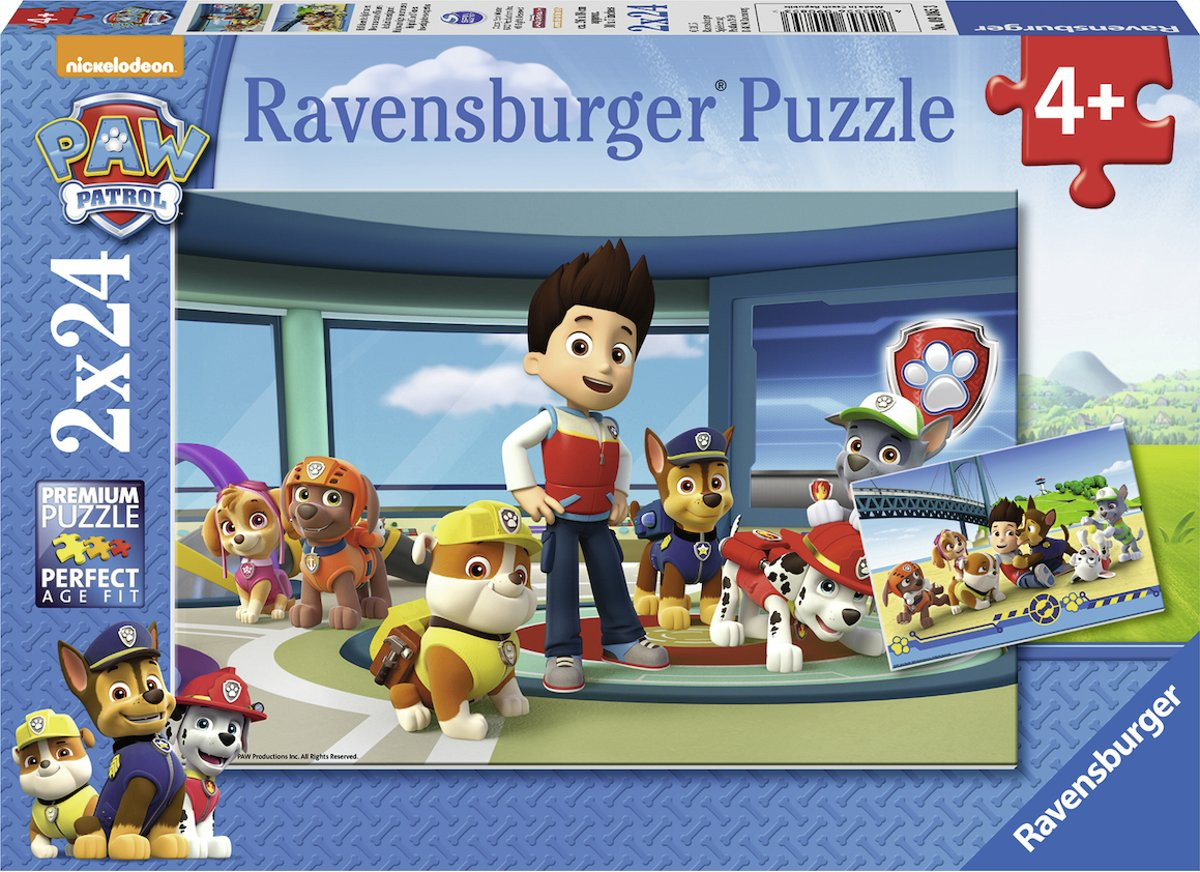 Ravenburger - Paw Patrol Hulpvaardige speurneuzen (2x24) - Kinderpuzzel