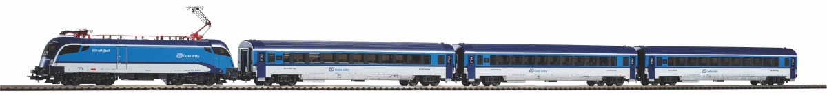 Piko H0 Startset - Rail Jet CD Locomotief + 3 personenrijtuigen (57179)