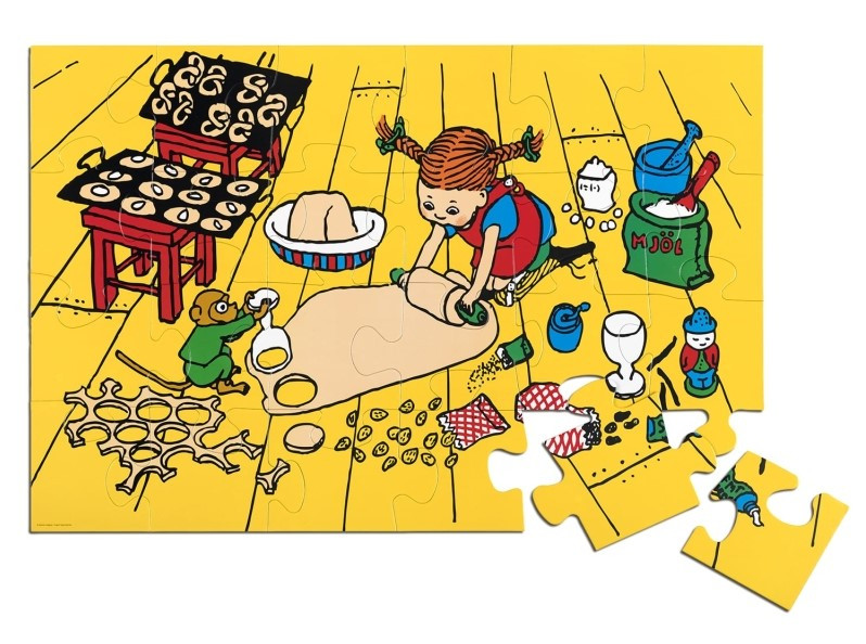 Pippi Langkous Vloerpuzzel (24 stukjes)