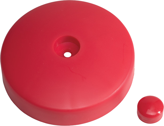 KBT - Paaldop Rond Rood Ø 10 cm