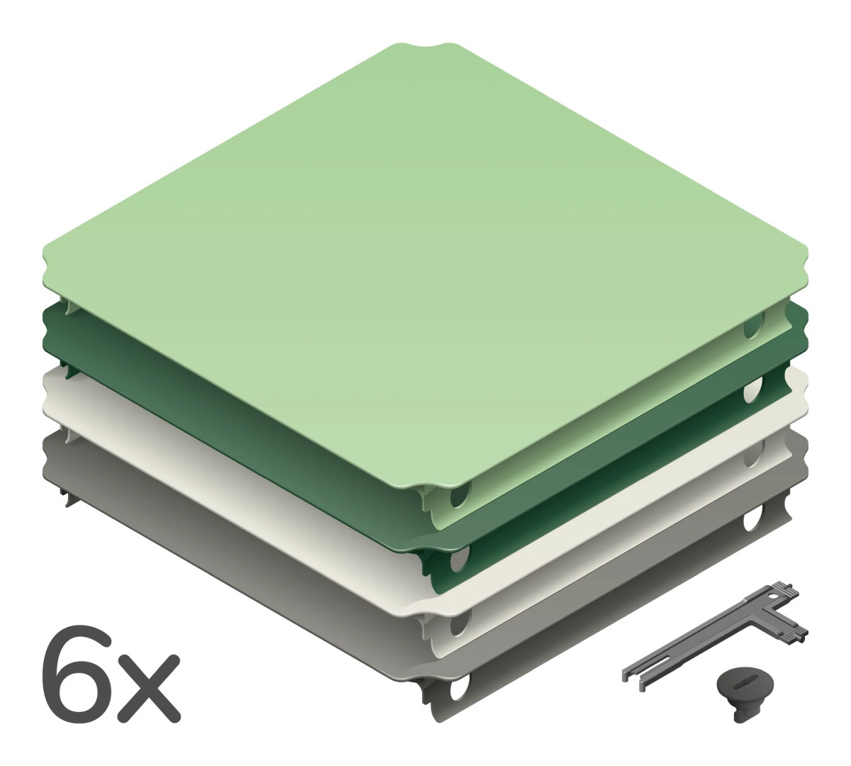 QUADRO - PANELEN SET L HOME - GROEN (6st.)