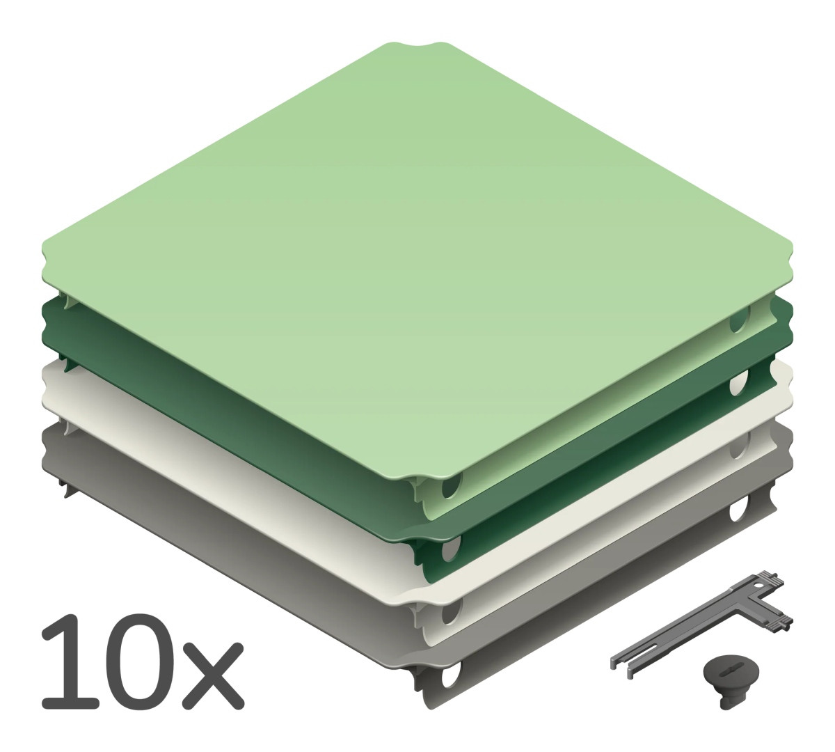 QUADRO - PANELEN SET XXL HOME - GROEN (10st.)