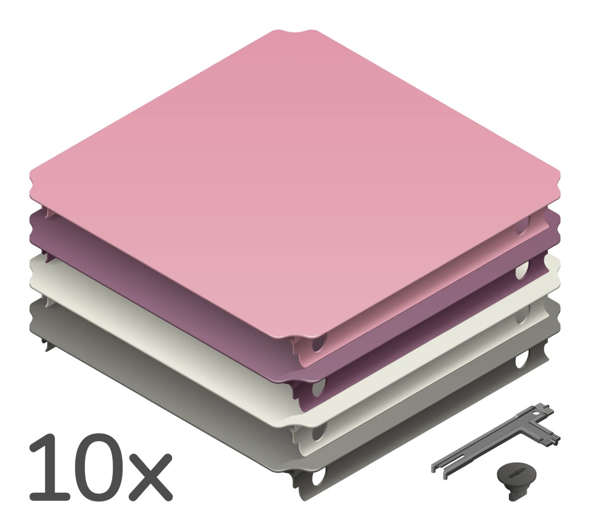 QUADRO - PANELEN SET XXL HOME - ROZE (6st.)