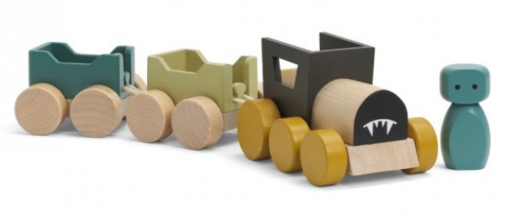Play World - Houten Treinset Monster (4-delig) Play World - Houten Treinset Monster (4-delig)
