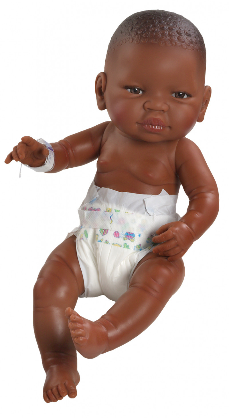 Paola Reina - Babypop Bebitos - Donkere Jongen met Luier (42cm)