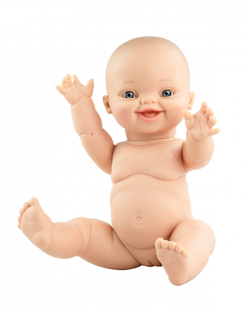 Paola Reina - Babypop Gordi Alois - Blank meisje zonder kleren - 34cm