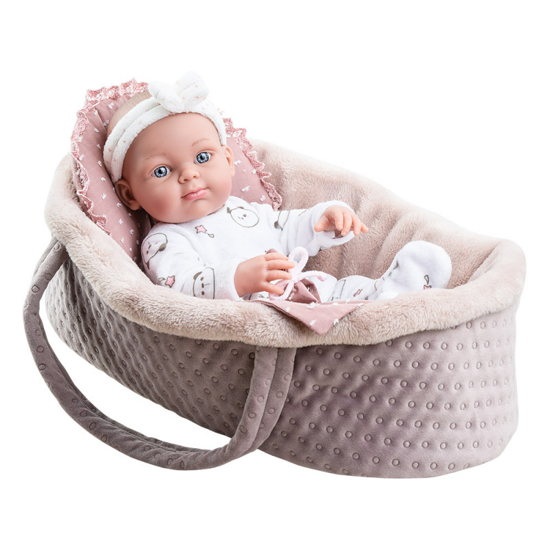 Paola Reina - Babypop Minipikolines Meisje in Reiswieg (32cm)