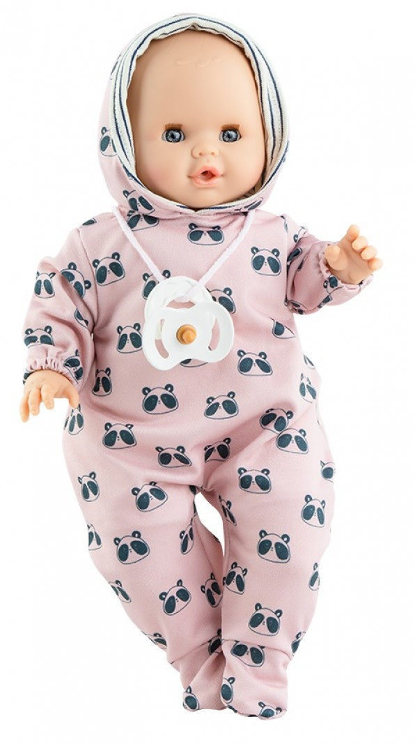 Paola Reina - Pop Sonia (roze/panda) met mechanisme (36cm)