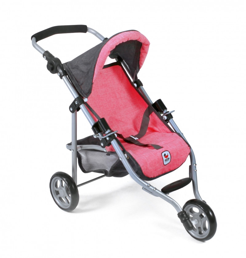 Poppenbuggy jogging Lola (koraalroze/grijs)