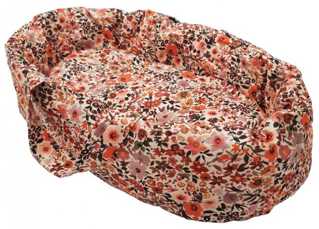 Hollie - Poppendraagmand Retro Flowers