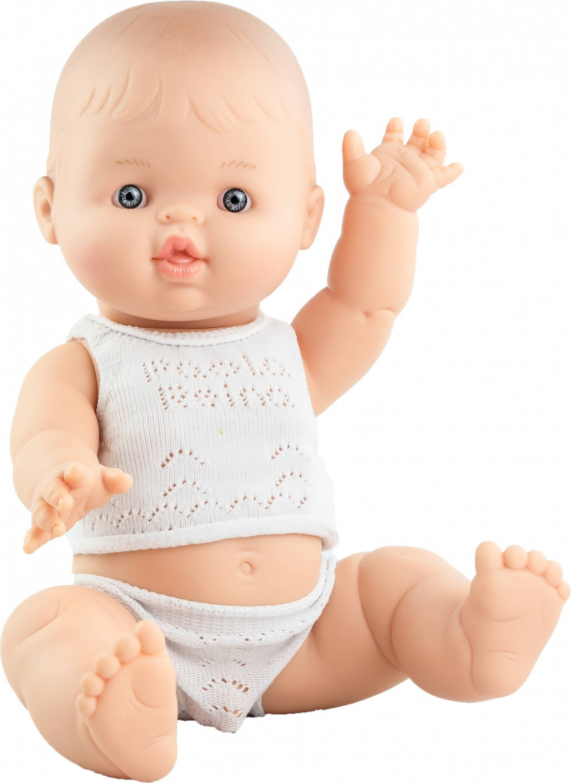 Paola Reina - Europese Babypop Gordi Albert - Jongen met Ondergoed - 34cm