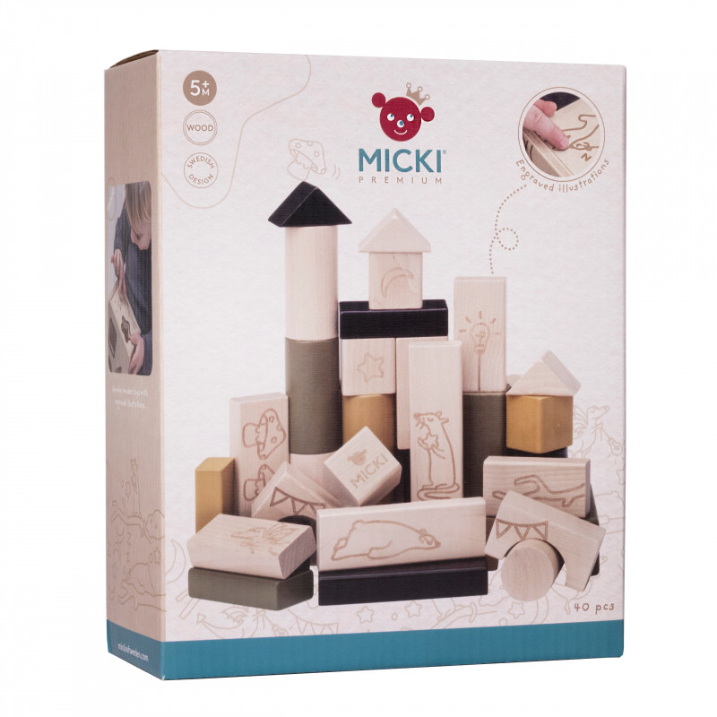 7315621030057 - Micki Premium houten blokken (40 stuks)