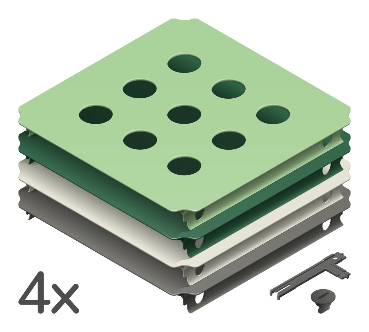 QUADRO - GATENPANEELSET S HOME - GROEN (4st.)