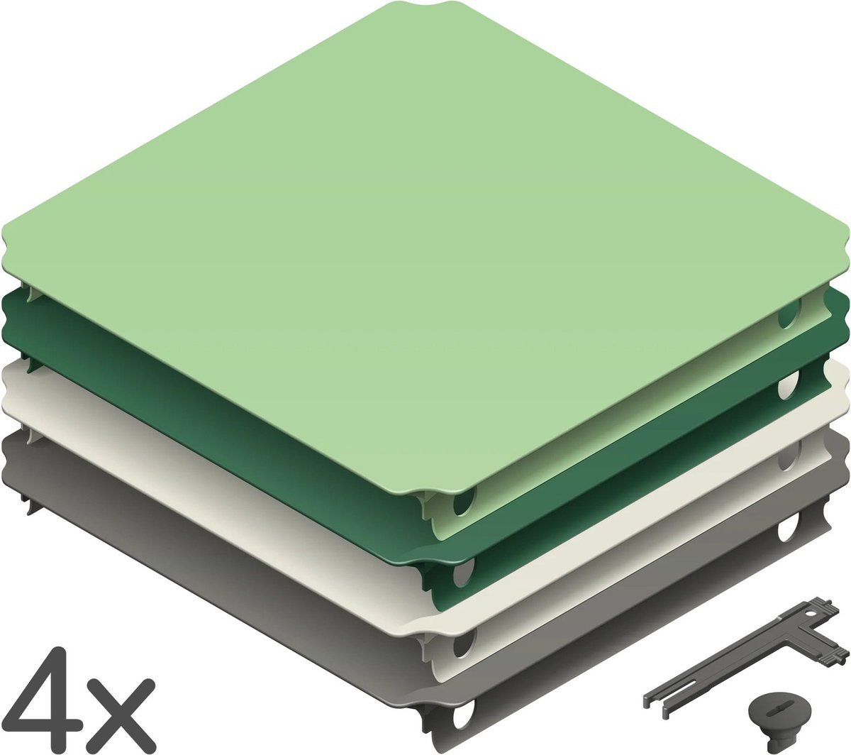 QUADRO - PANELEN SET S HOME - GROEN (4st.)