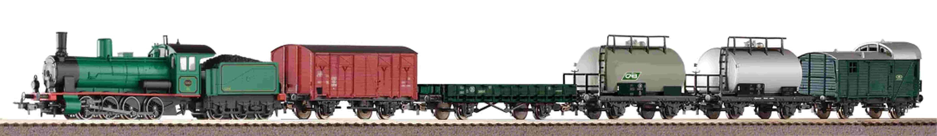 Piko Trein H0 Startset Stoomlocomotief Rh 71 NMBS + 5 goederenwagens. NMBS A spoor & B III (97942)