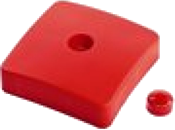 KBT - Paaldop Vierkant Rood 9x9cm 