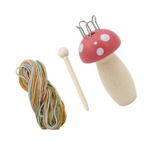 6096230395386 - Houten Breipaddenstoel Punniken - Rood