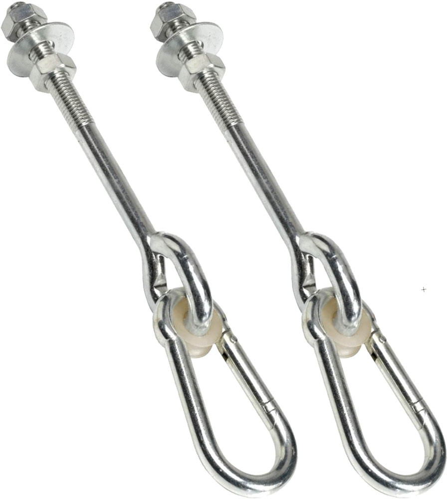 Schommelhaak Model O 16cm inclusief Karabijnhaak - Set van 2 stuks