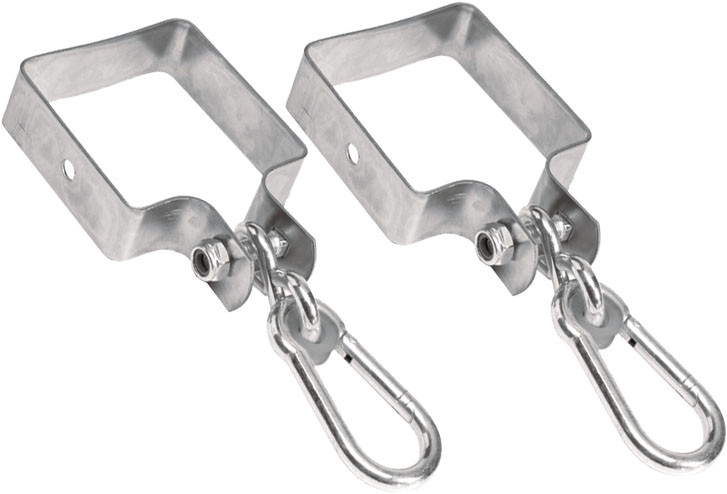 KBT Schommelhaak Vierkant 90x90mm inclusief Karabijnhaak - Set van 2