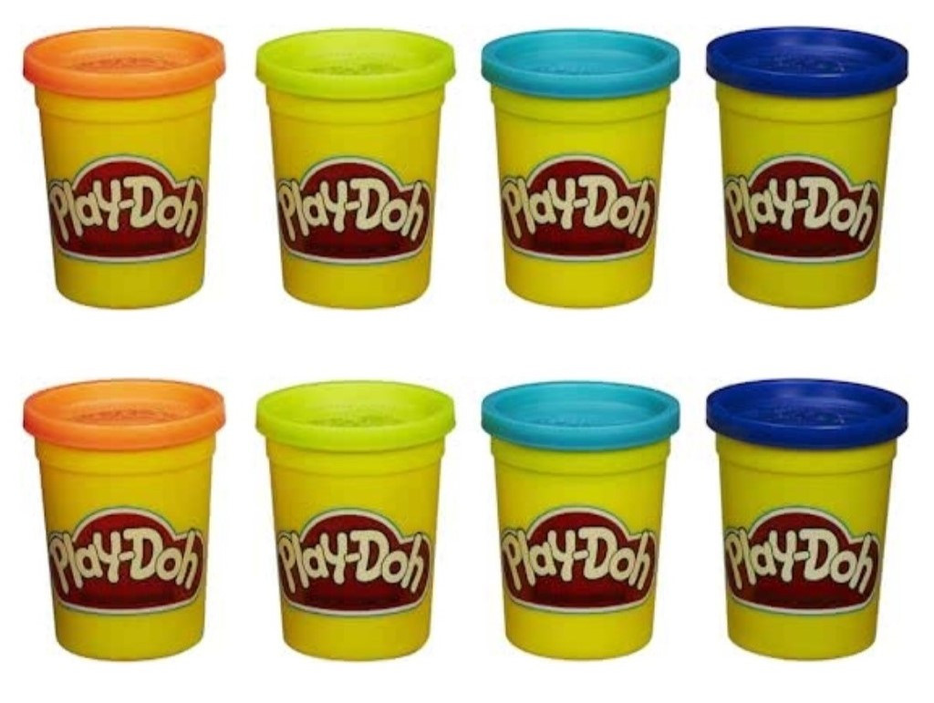 Play-Doh 8 potjes klei - 896 gram - blauw/oranje/aqua/geel