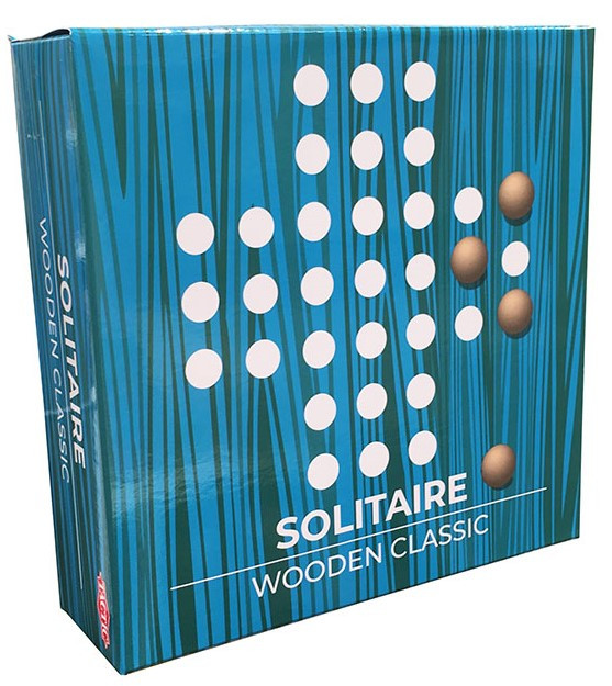 Wooden Classics - houten spellen - Solitaire - 16x16 cm