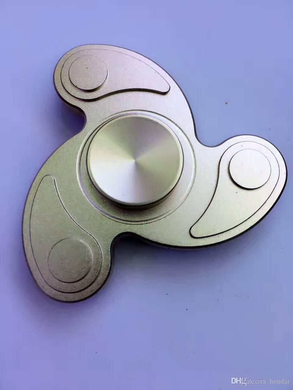 Fidget spinner aluminium in metalen opbergdoosje - vlinder