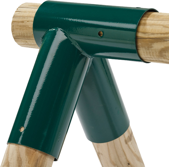 KBT Smart-Line Schommel Hoekverbindingsstuk 'Recht' rond 100/100 groen