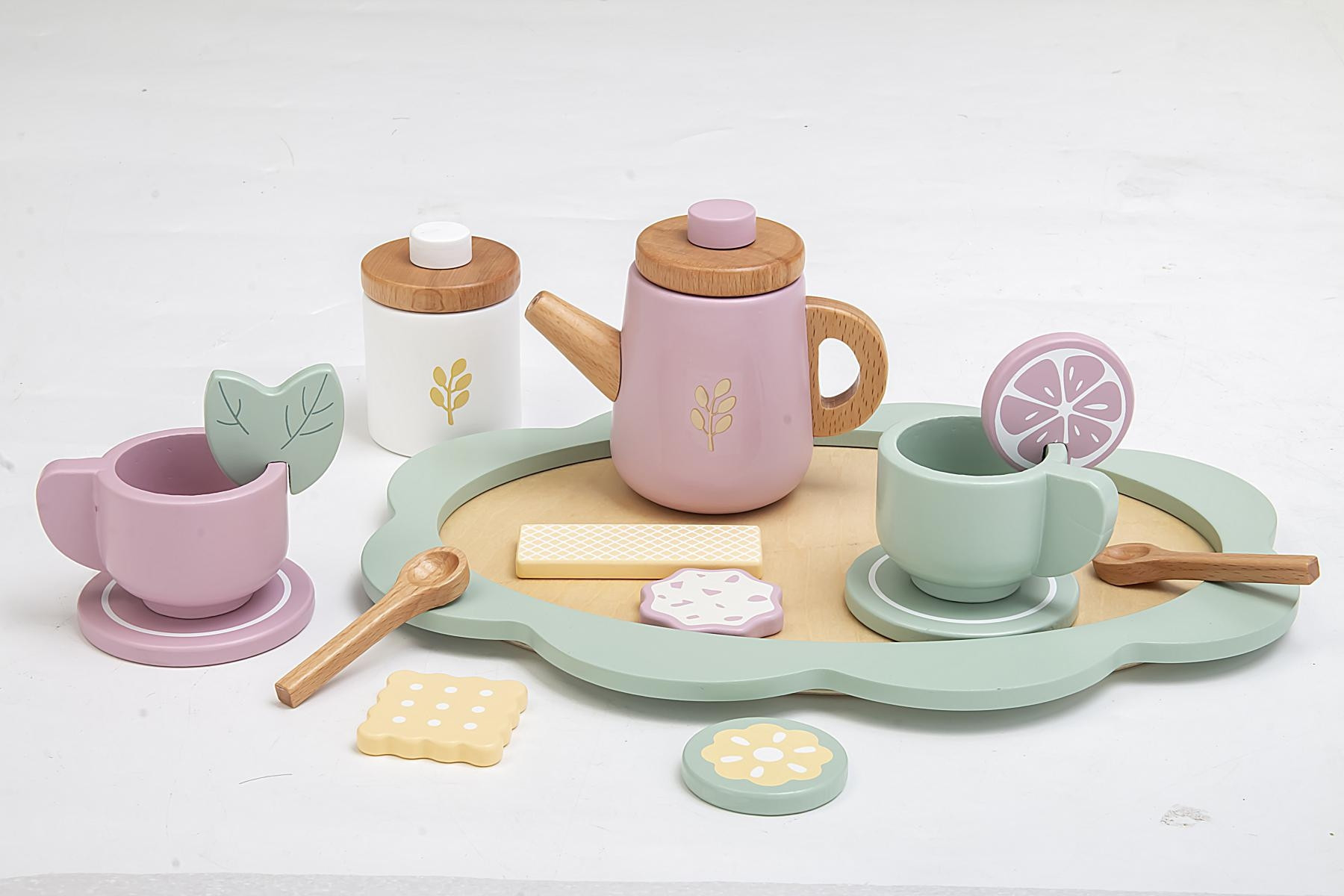 Playwood - Houten Serviesje Groen Pastel