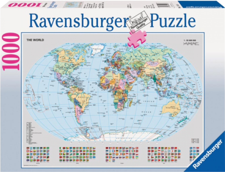 Ravensburger - Staatkundige Wereldkaart (1000)