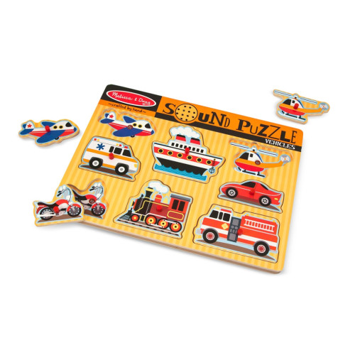 Melissa & Doug - Puzzel Met Geluiden - Voertuigen