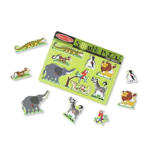 Melissa & Doug - Puzzel Met Geluiden - Dierentuindieren