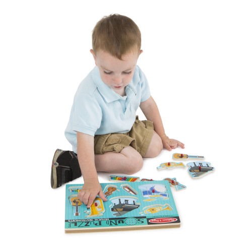 Melissa & Doug - Puzzel Met Geluiden - Muziekinstrumenten