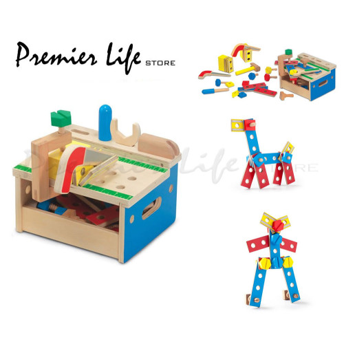 Melissa and Doug - mini werkbankje en constructieset